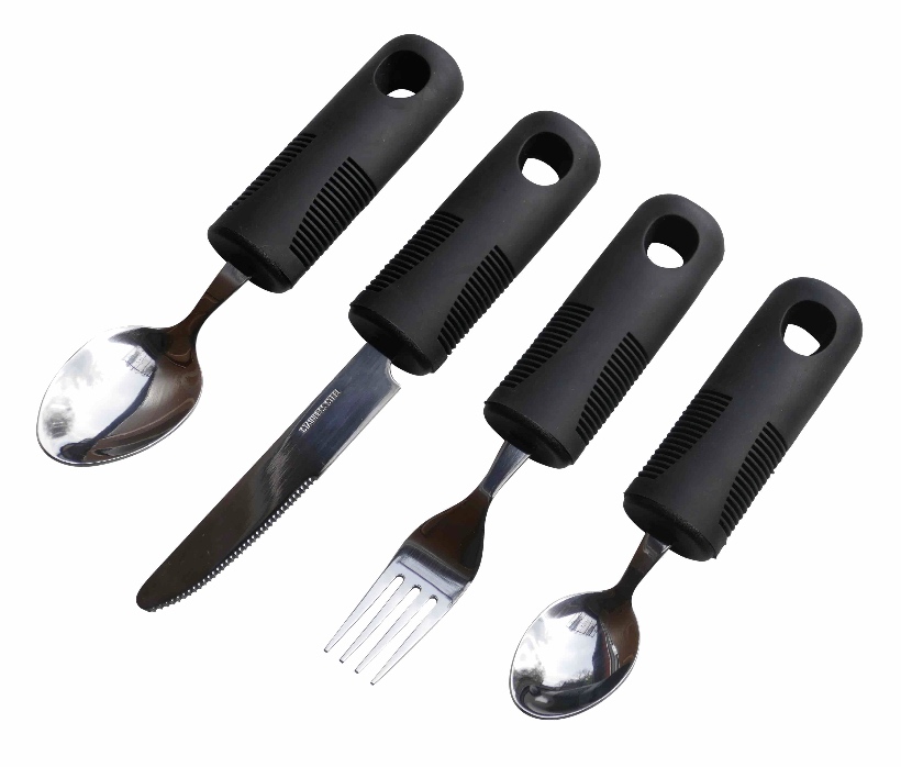 4 PIECE CHUNKY HANDLED LIGHTWEIGHT CUTLERY.