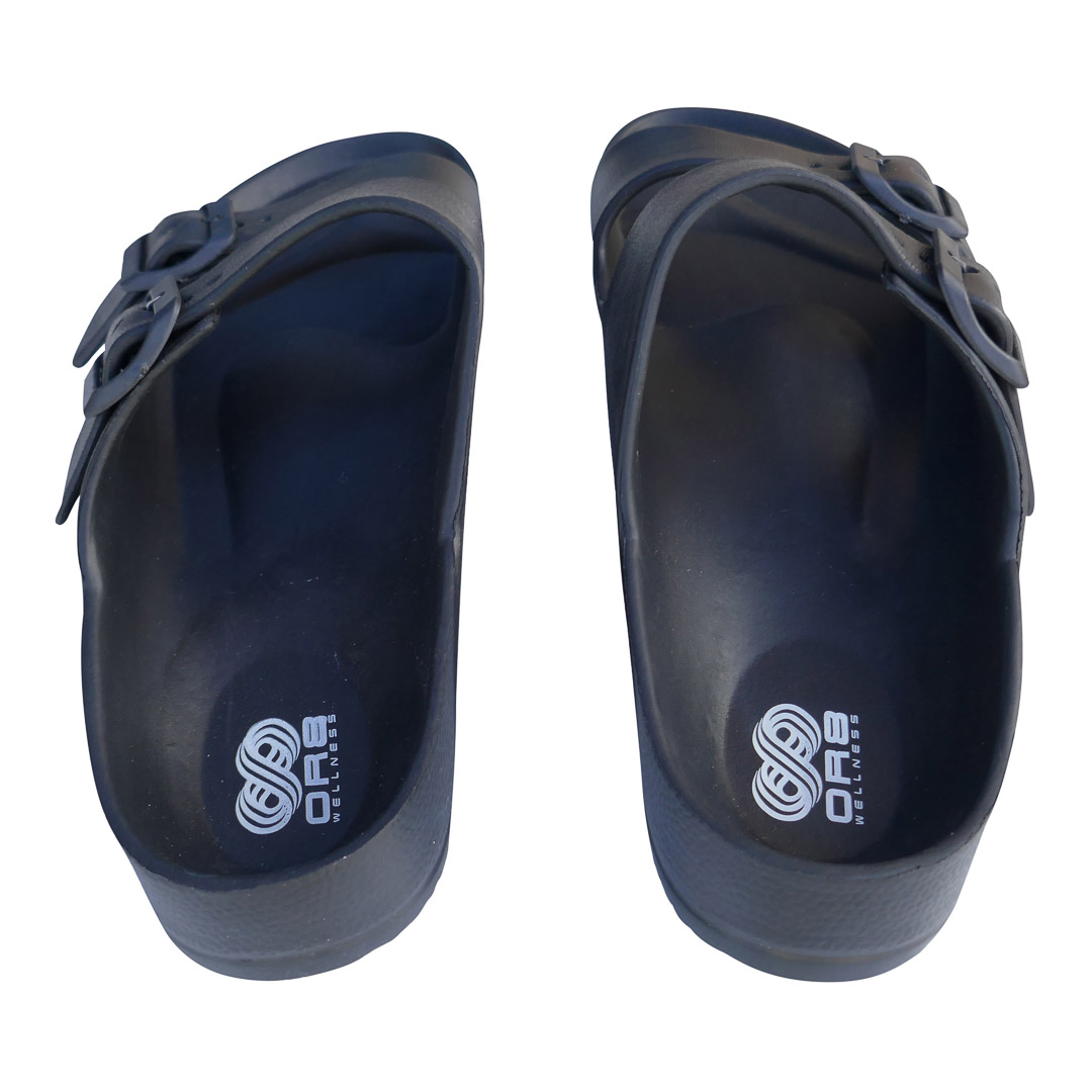 LADIES' ORTHOTIC BEACH SANDAL WITH ARCH SUPPORT (BLACK)