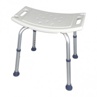 Lightweight Adjustable Aluminium Bath Shower Chair With Easy Lift Anti Slip Legs And Side Grab Handle